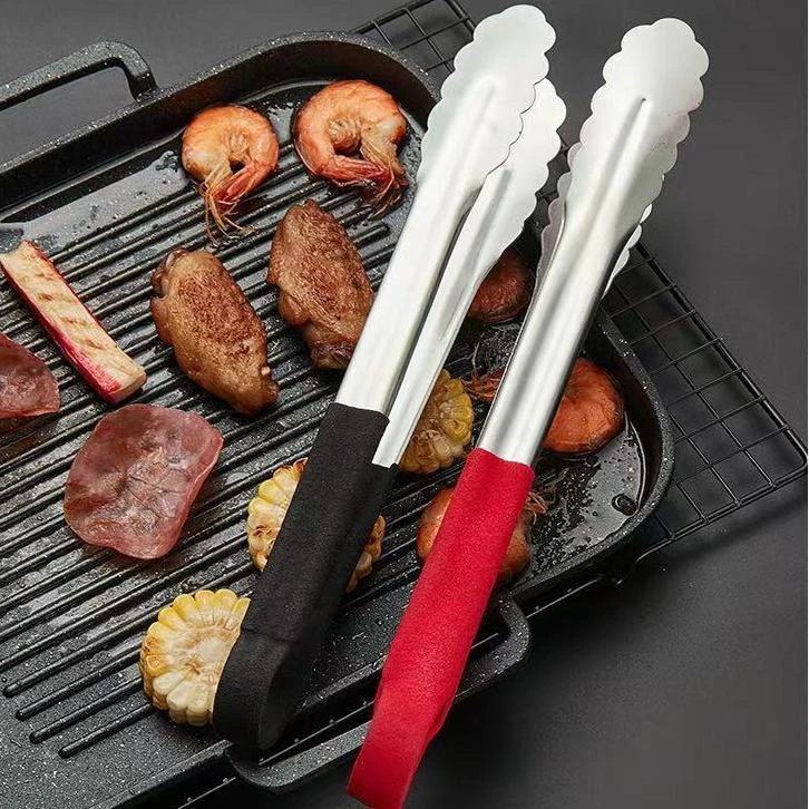 【食品夹】不锈钢防滑防烫手柄厨房油炸西餐面包夹熟食凉菜夹烧烤夹