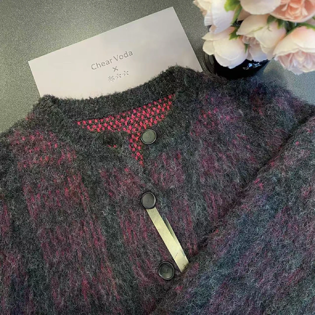 时尚千金风针织开衫4874