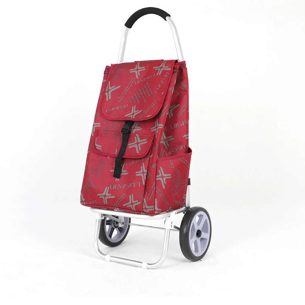 家用便捷式铝合金爬楼折叠购物车老人买菜车拉杆车小拉车大容量