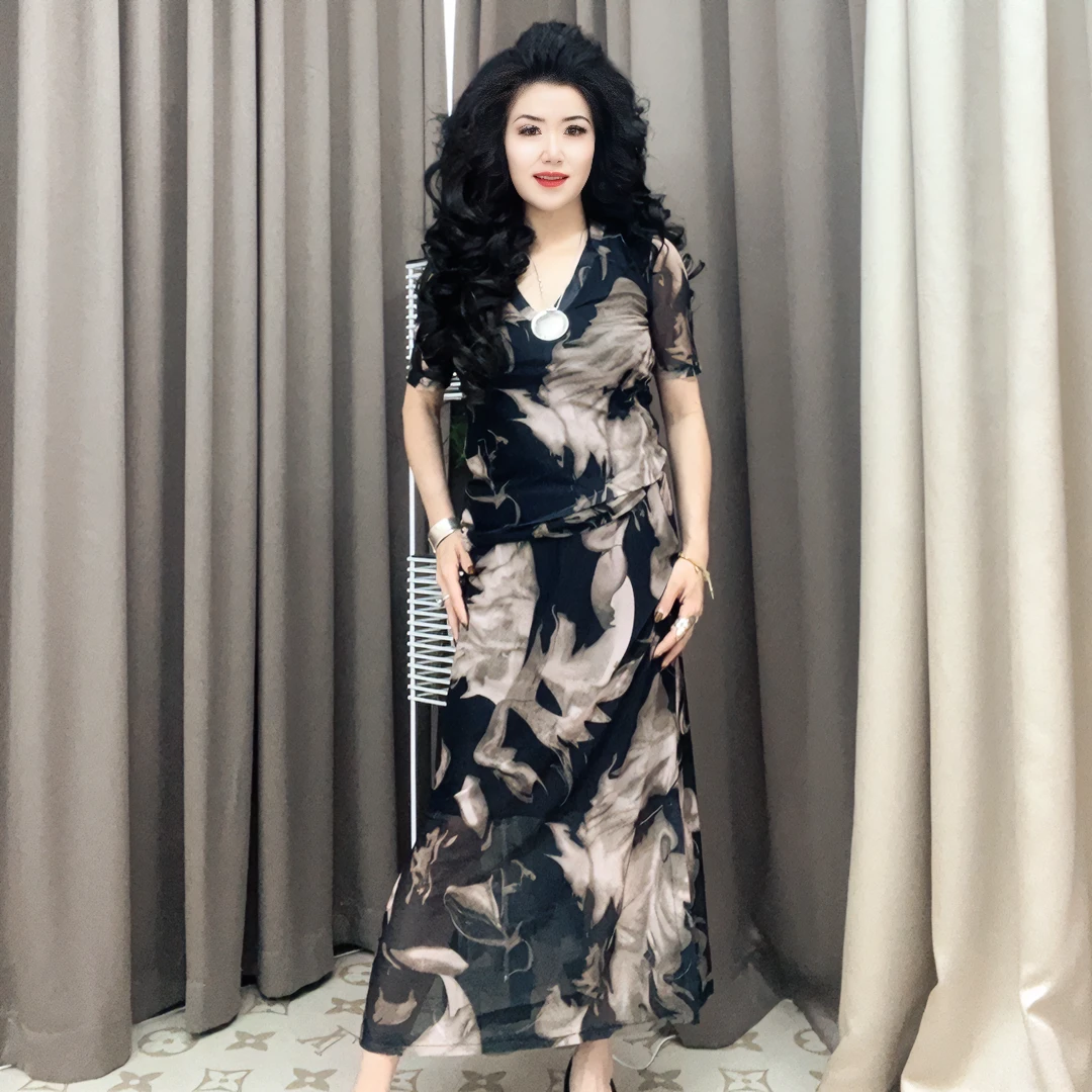 大漂亮家的时尚洋气百搭夏季开叉显瘦半身裙