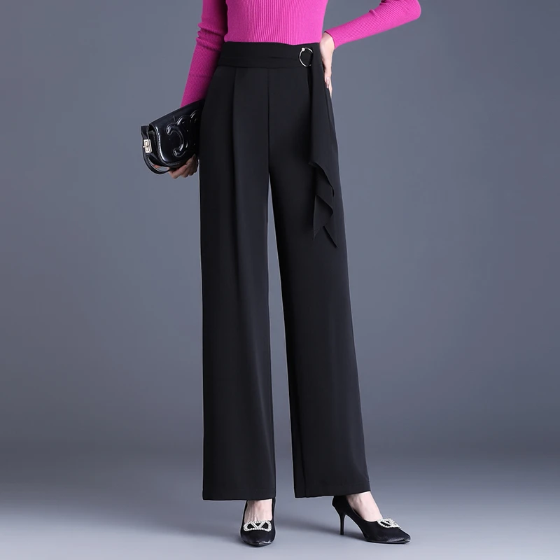 摩登舞裤女春夏款吉特巴西裤长裤直筒飘带显瘦高腰裤子2198休闲