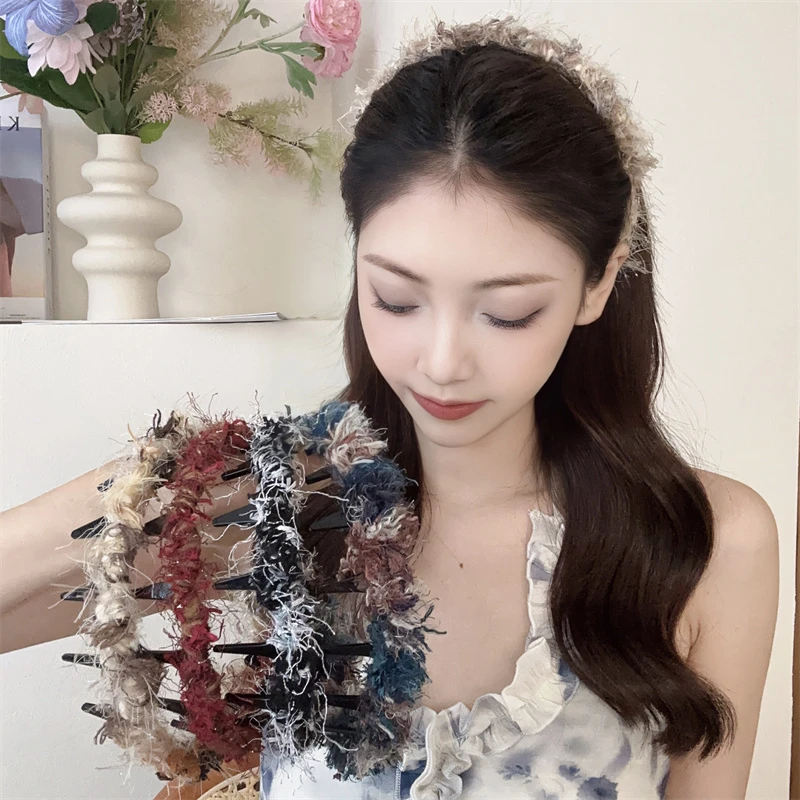 熹金 波浪款发箍~韩系高级感洗脸压发高颅顶发箍2024新款头箍夏季