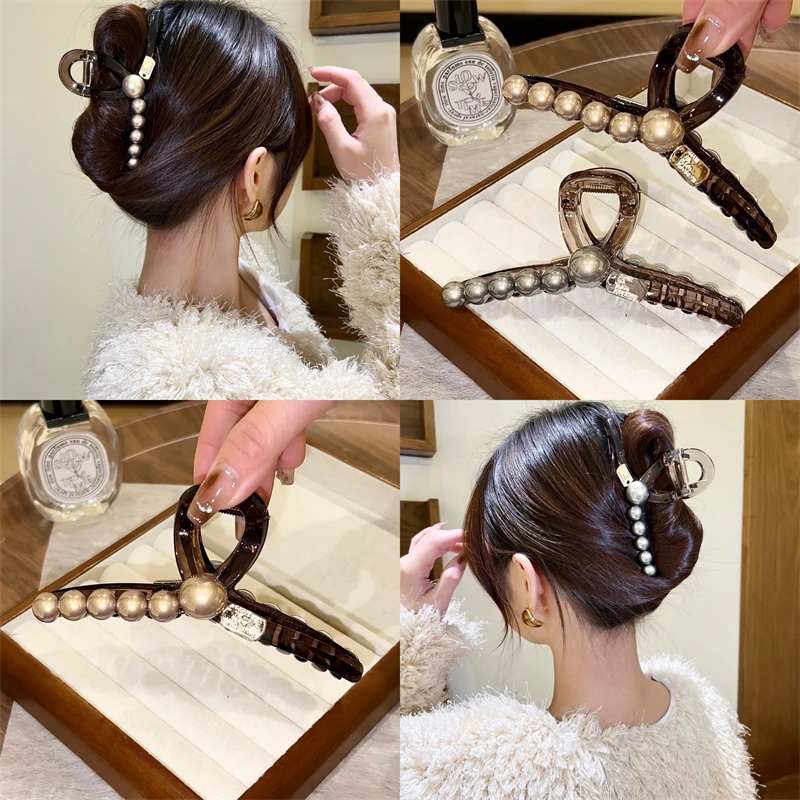 熹金金标抓夹鲨鱼夹头饰女大号发量多秋冬新款发饰夹子发夹后脑勺