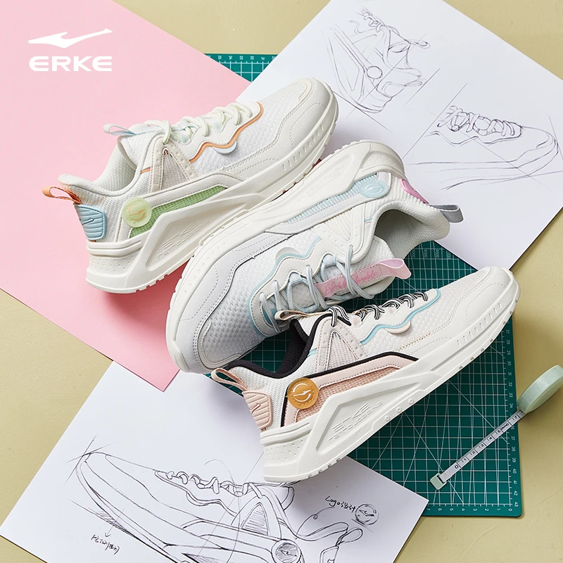 鸿星尔克潮流百搭休闲舒适跑步鞋-51123102042-yg