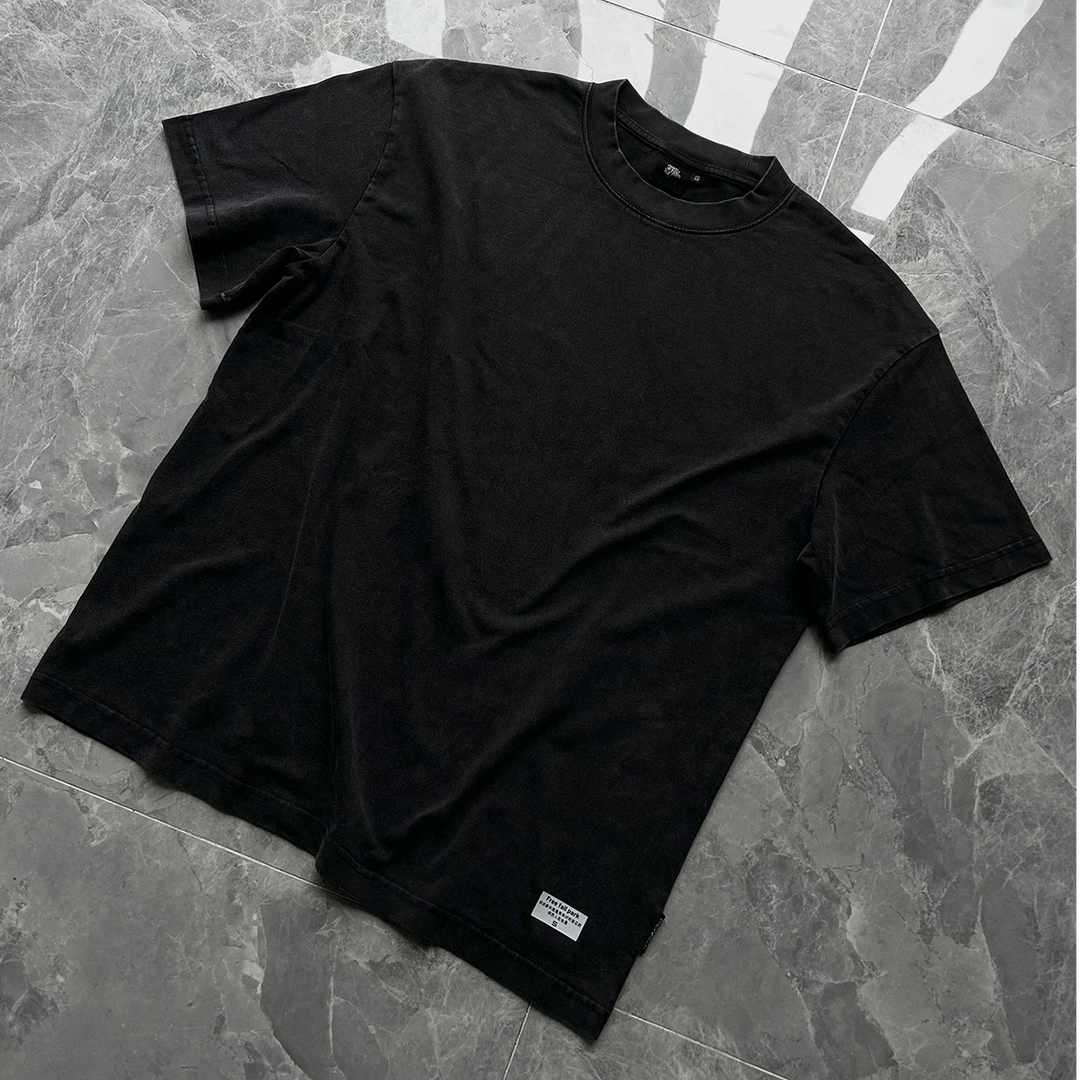 Free fall park水洗做旧oversize短袖复古小领口vintage粉丝回馈