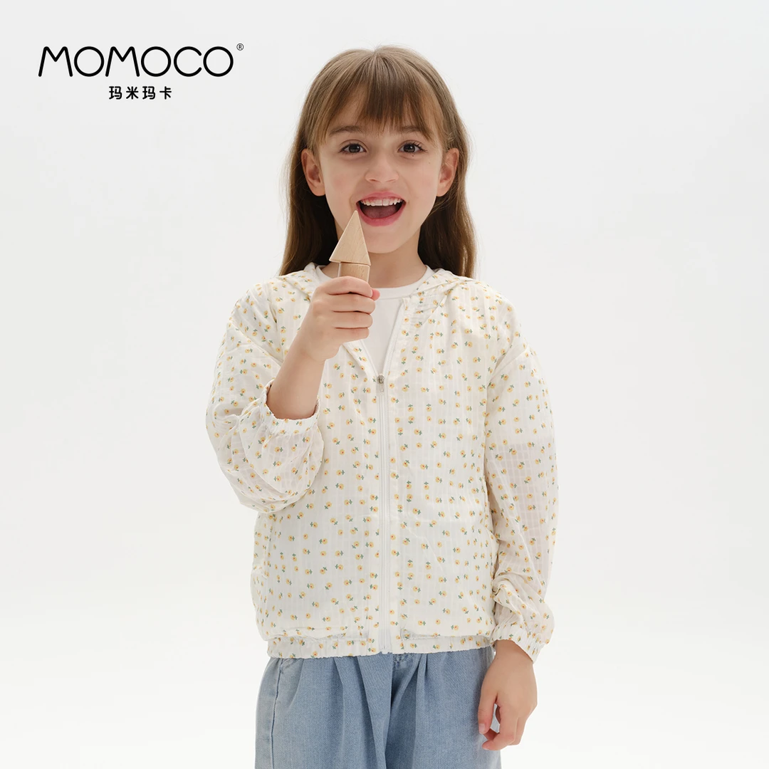 MOMOCO/玛米玛卡2024夏款女童甜美碎花轻薄百搭皮肤衣76630111001