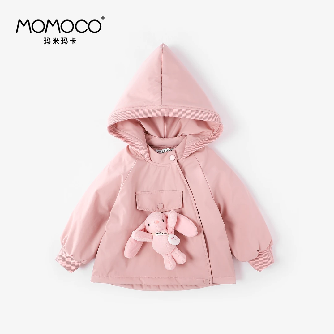 【夹棉三防外套】秋冬新款潮流百搭女童小兔子夹棉外套75830125002