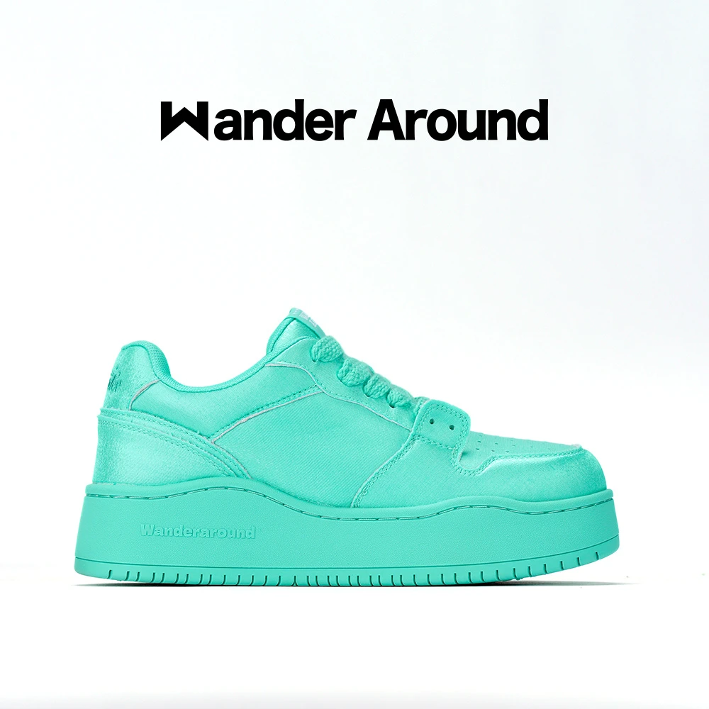 WANDER AROUND新款5.5CM增高板鞋低帮厚底休闲潮流舒适百搭鞋子