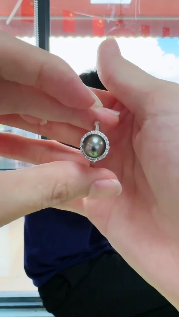 【闪购商品】海水珍珠戒圈银S925镶嵌戒指