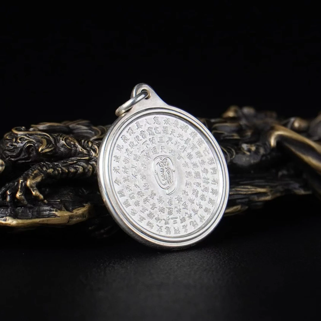 福域 吊坠925银 925银质金吊坠项链银制品做旧