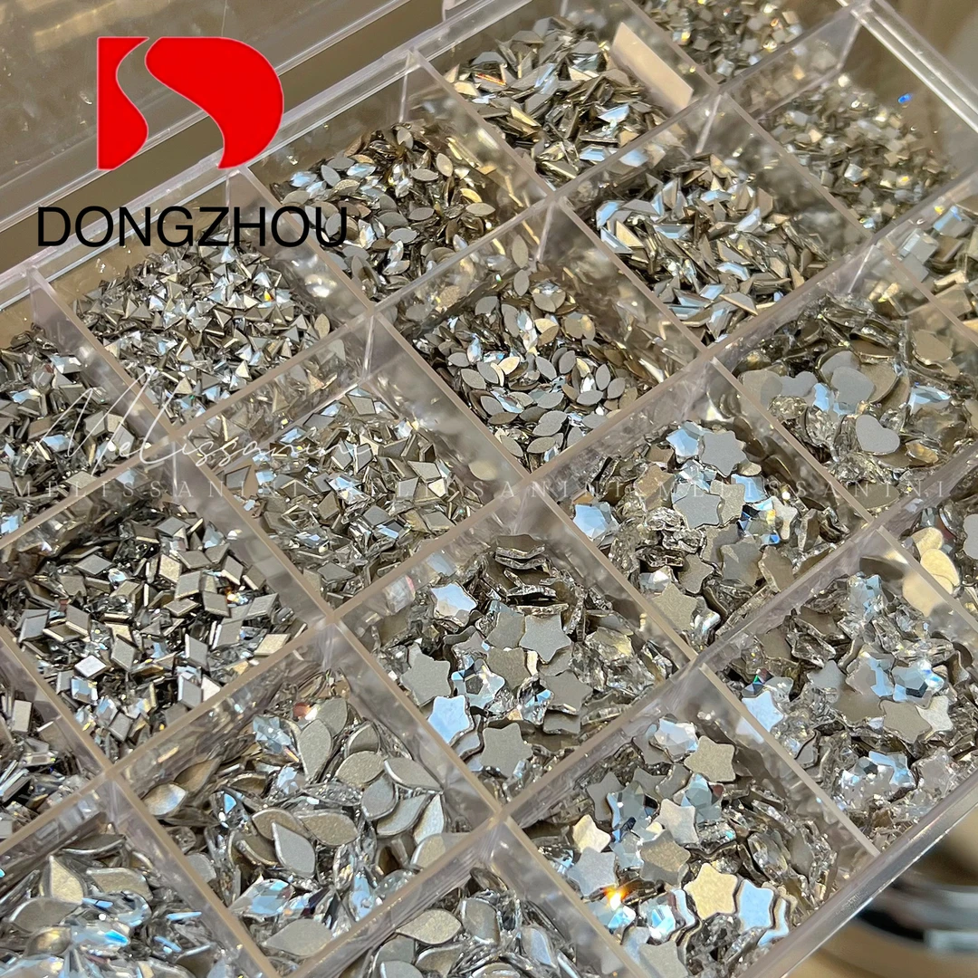 东洲【平底异形系列】美甲高品质马眼|风筝|船|花瓣|爱心美甲钻