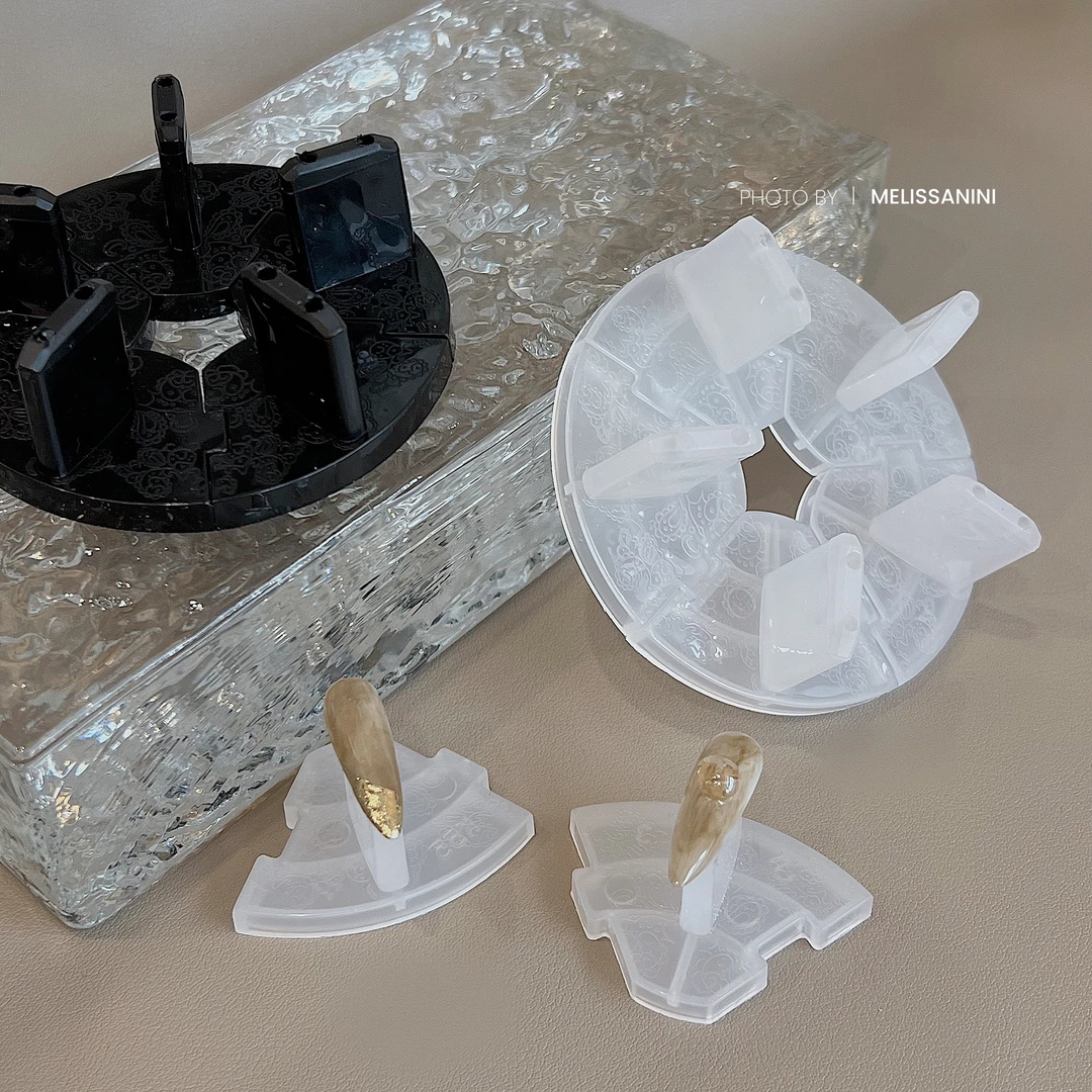 MELISSANINI【小熊练习甲托】新手初学者美甲莲花指托甲片底座工具