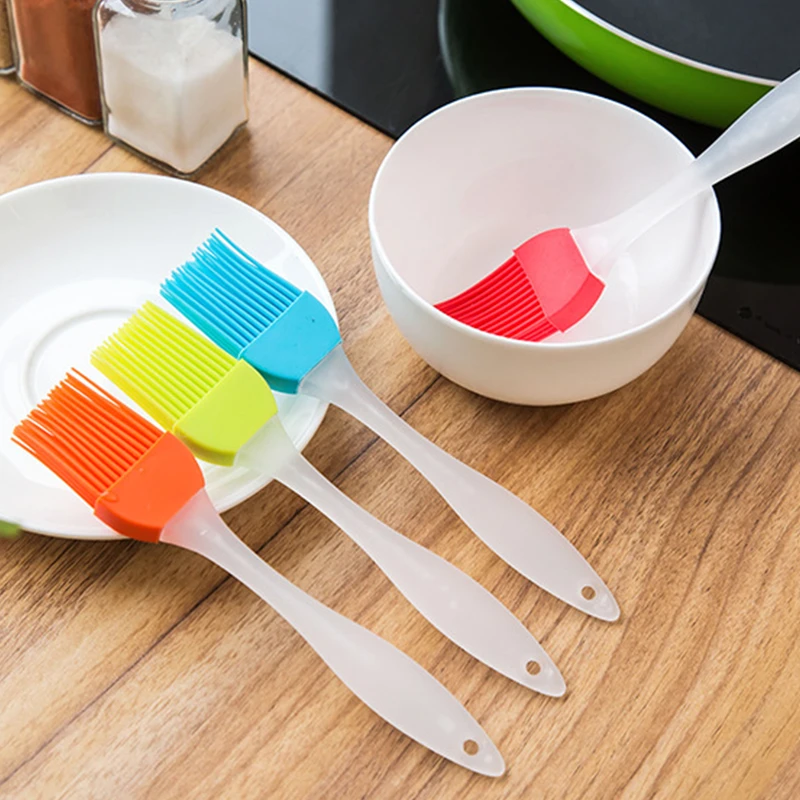 烘焙油刷耐高温烘培硅胶毛刷烘焙烧烤刷蛋糕奶油烧烤刷子BBQ小号