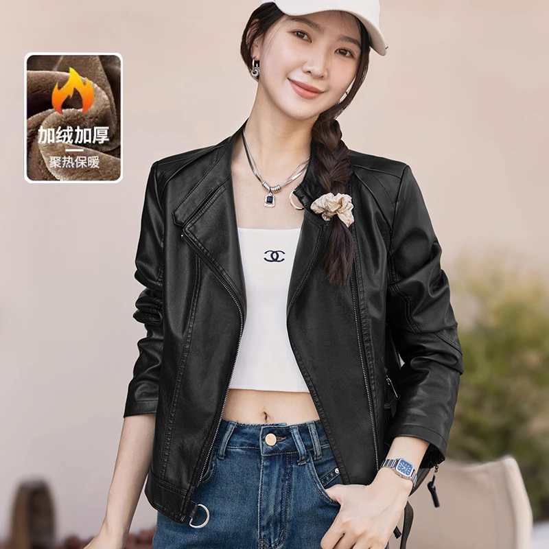 【海宁皮衣】【免费试穿】加绒加厚真皮皮衣洋气网红显瘦2024年秋冬