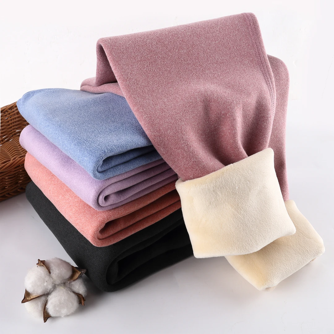 儿童保暖裤男童一体加绒棉裤内穿女童秋冬打底裤德绒中大童衬裤