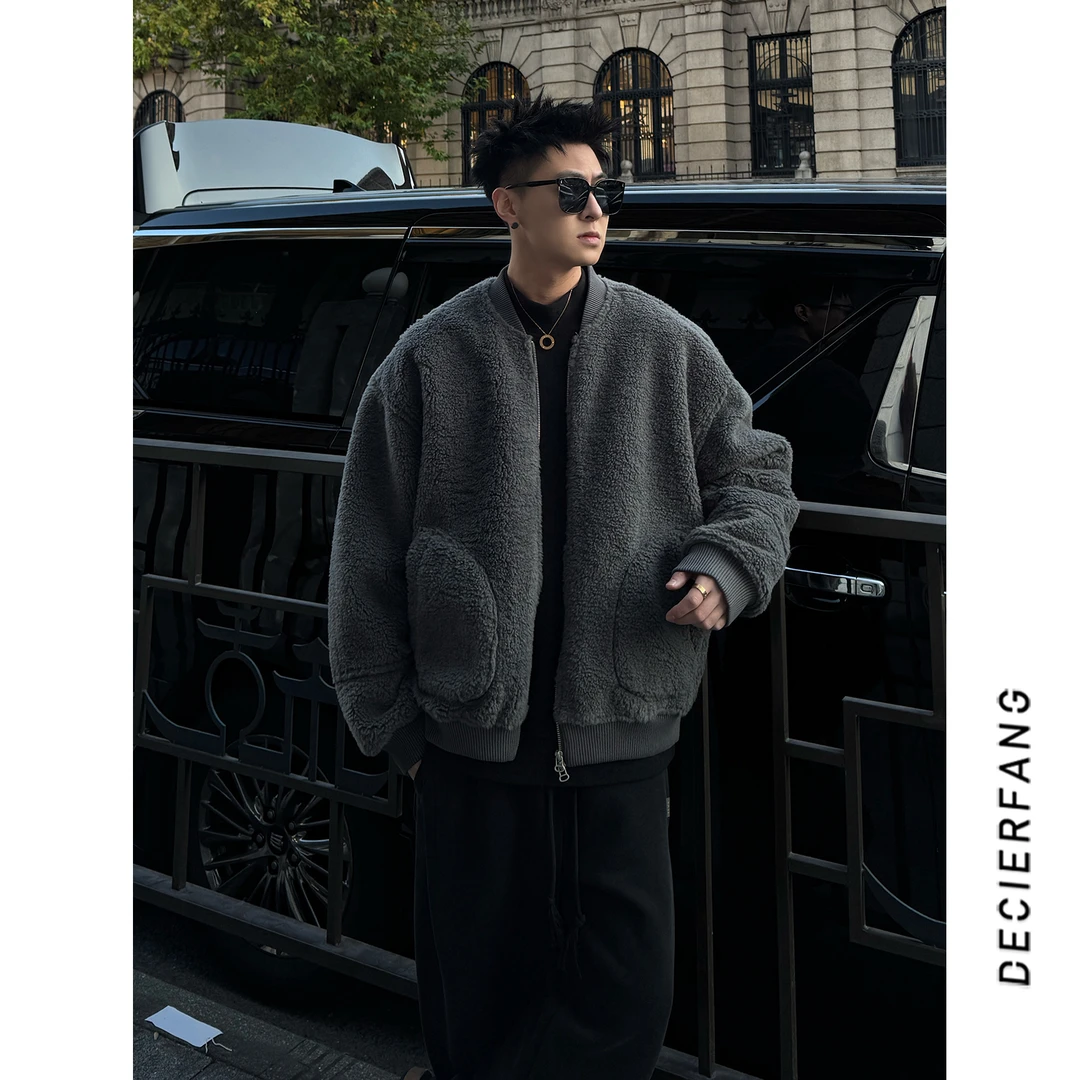 冬季新款【皮毛一体】男士宽松潮流保暖外套