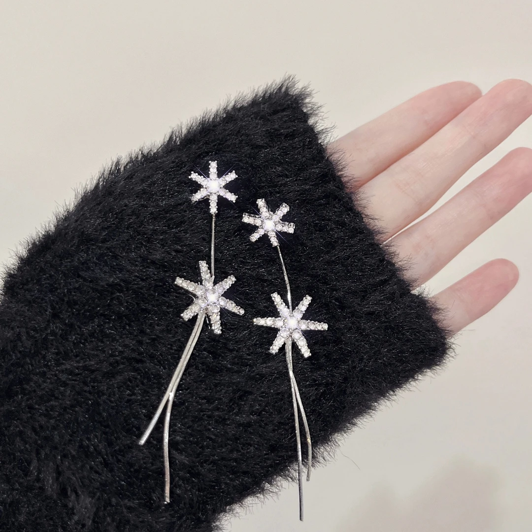 铜合金耳饰 流苏耳环长款新款潮耳钉耳饰女高级设计感气质N1484