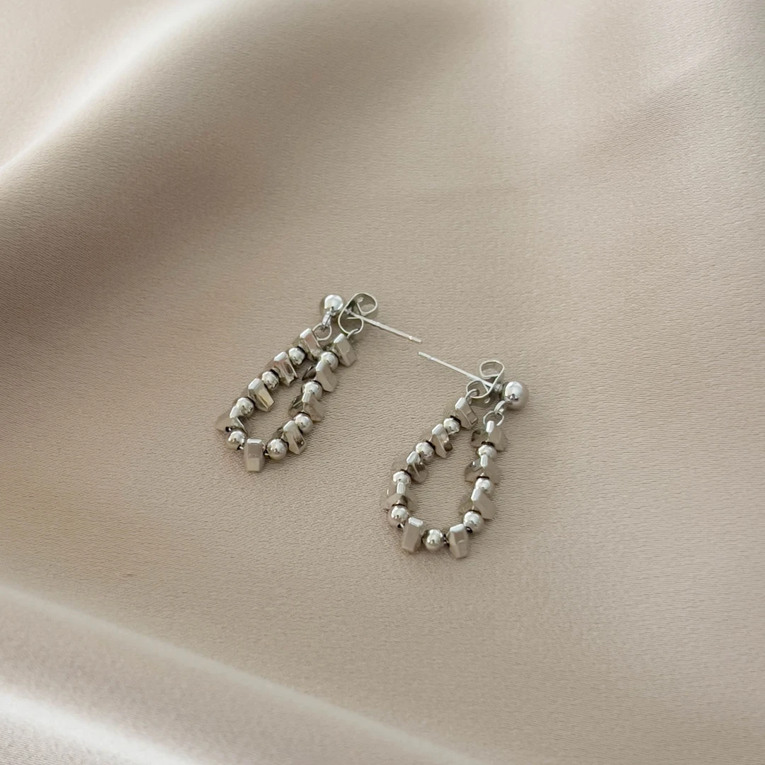 铜合金耳饰 耳环手工气质时尚百搭复古法式小众简约N0745