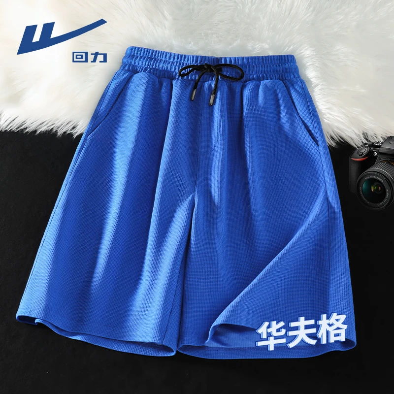 Warrior/回力夏季裤子男宽松薄款五分运动裤青少年直筒外穿短裤潮