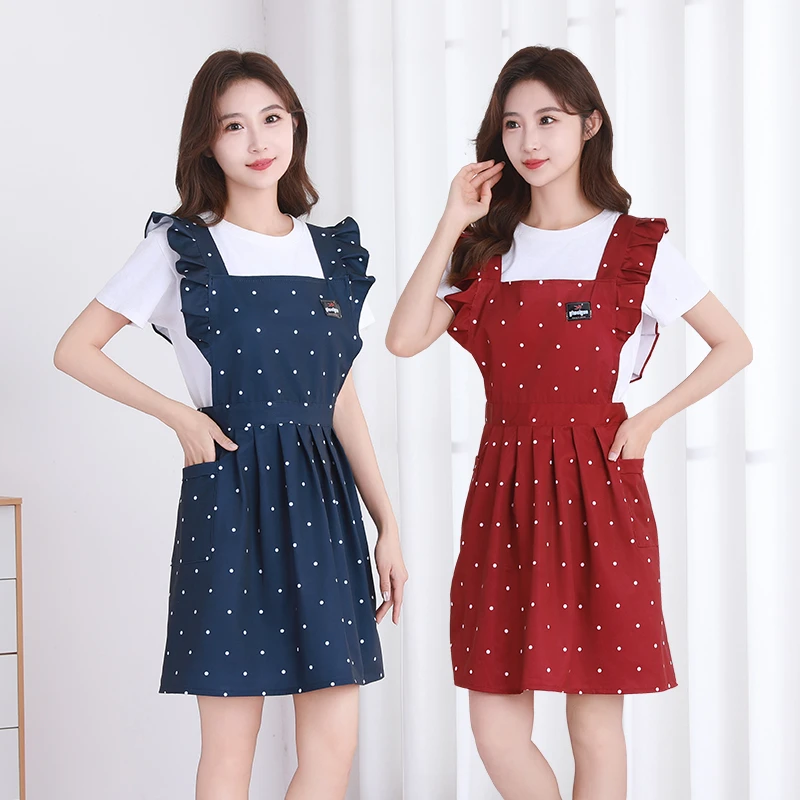 围裙时尚简约大气耐脏防油污成人款外穿防水做饭可外穿工作服罩衣