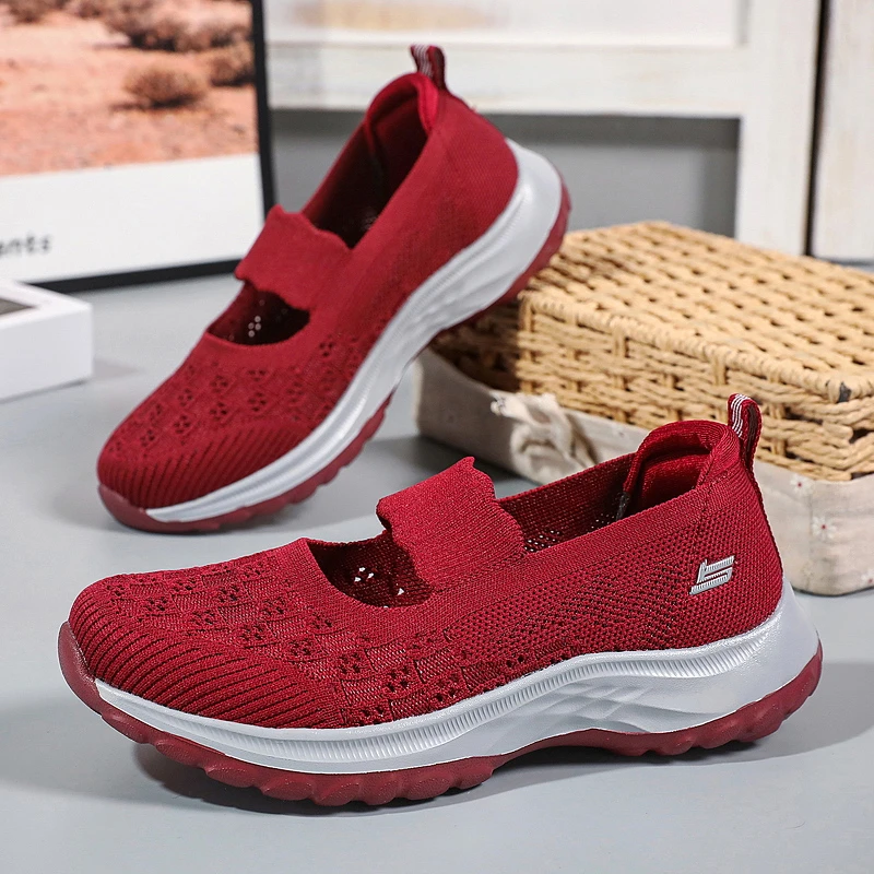 舒适健步鞋老北京布鞋女妈妈鞋夏季中老年人老人鞋防滑软底运动鞋