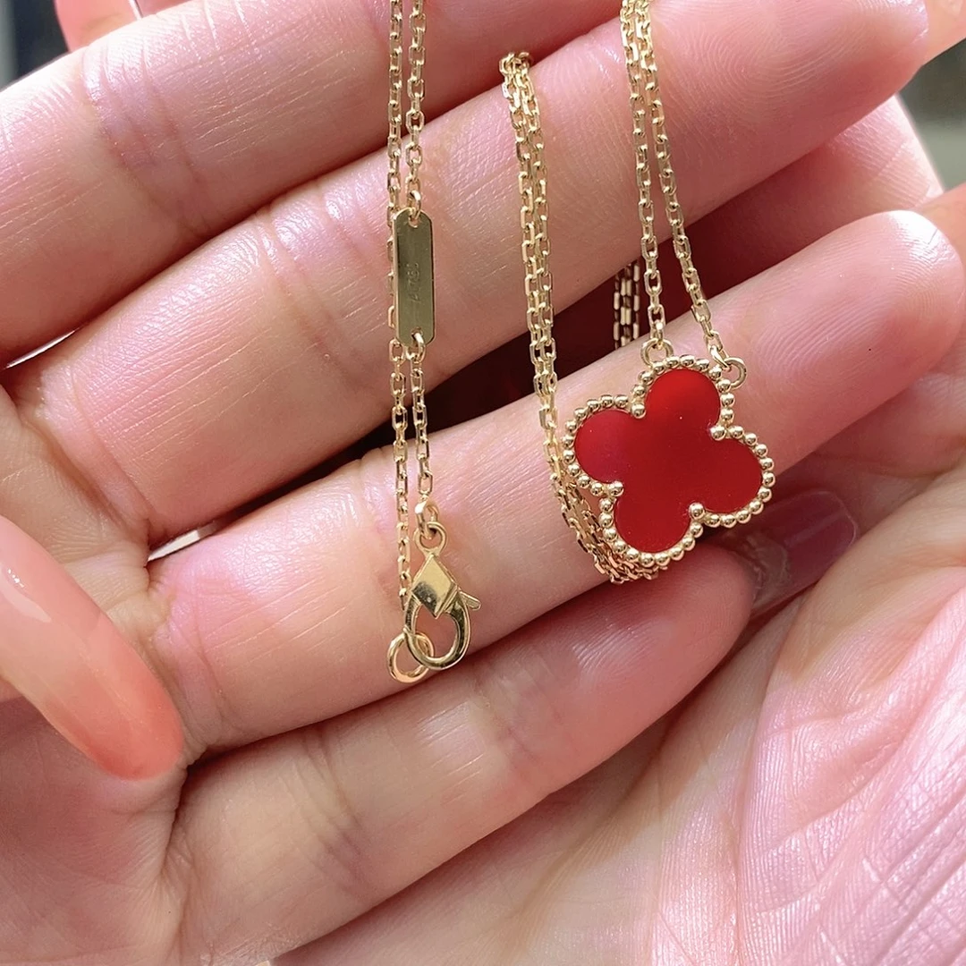 玛瑙项链18K金镶嵌k黄