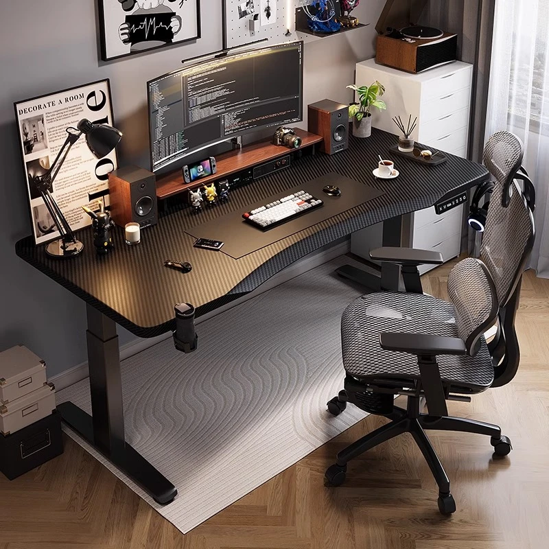 盼汐/盼汐智能电动升降桌人体弧形办公电竞学习家用桌