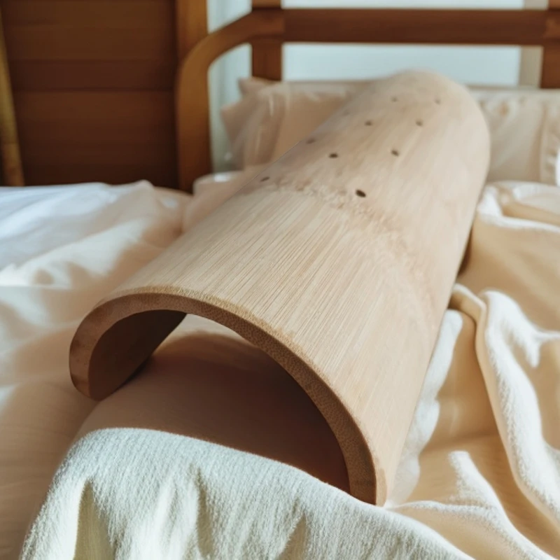 竹子枕头硬枕半圆形竹制品自然清香竹香枕头U型楠竹缓解僵硬成人