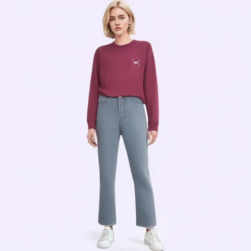 1328 百搭时尚圆领宽松字母刺绣卫衣 K15