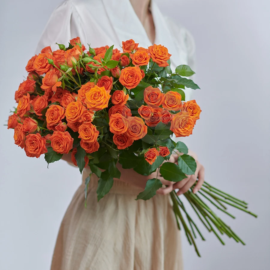 【新手必入】橙色芭比多头基地直发切花花期长1单顺丰包邮鲜花