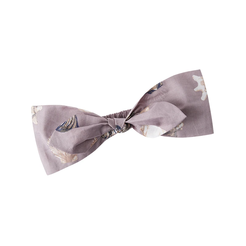 Milkbarn2024新品婴儿发饰宝宝纯棉护囟门头饰女孩可爱蝴蝶结发带