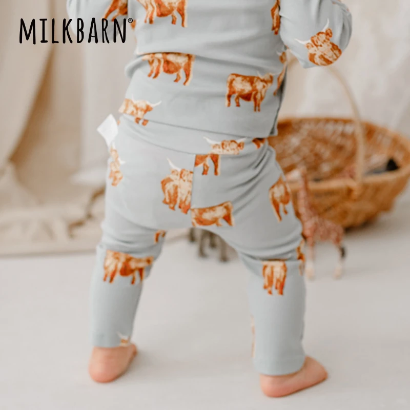 【新品】Milkbarn春秋打底裤新生婴儿长裤男女童高腰