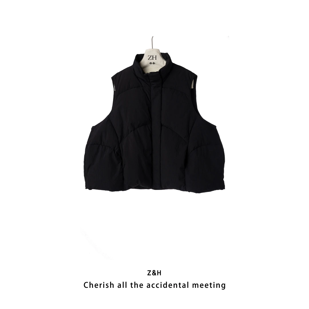 ZH【慢写冬绪】秋冬简约百搭马甲女高级感时尚保暖羽绒马夹