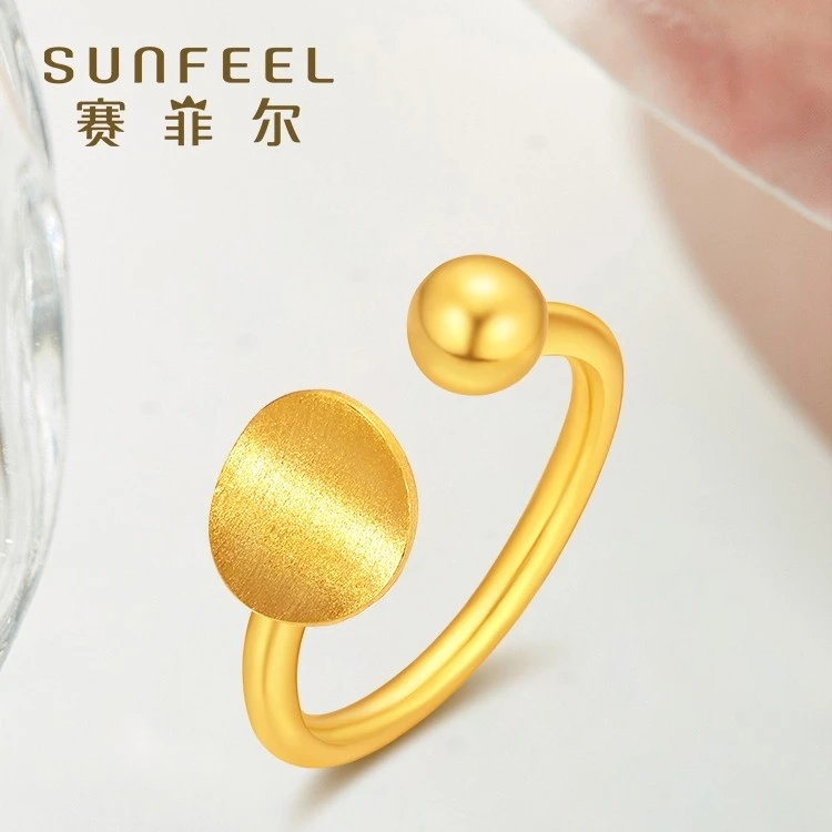 SUNFEEL/赛菲尔【双11立减】足金999.9焦点系列戒指JDA07106