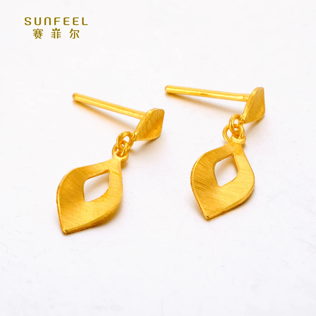 SUNFEEL/赛菲尔【三店】足金时尚款直针耳钉HR01020514