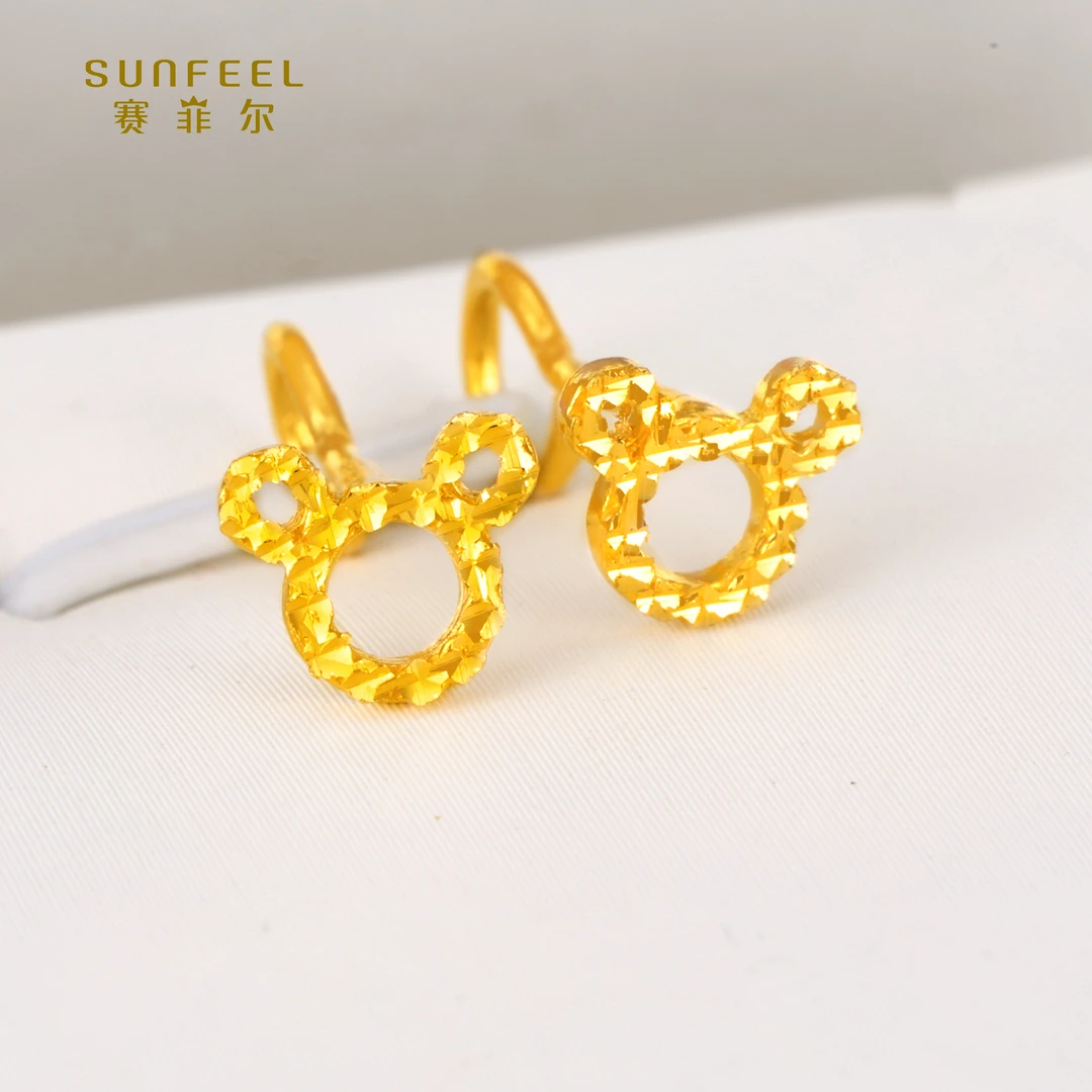 SUNFEEL/赛菲尔【一店】足金999.9米奇耳钉RDA00966
