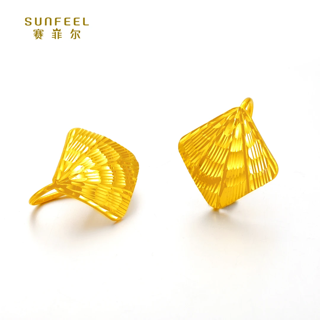 SUNFEEL/赛菲尔【四店】足金凤尾耳钩RCA00073/HR020203