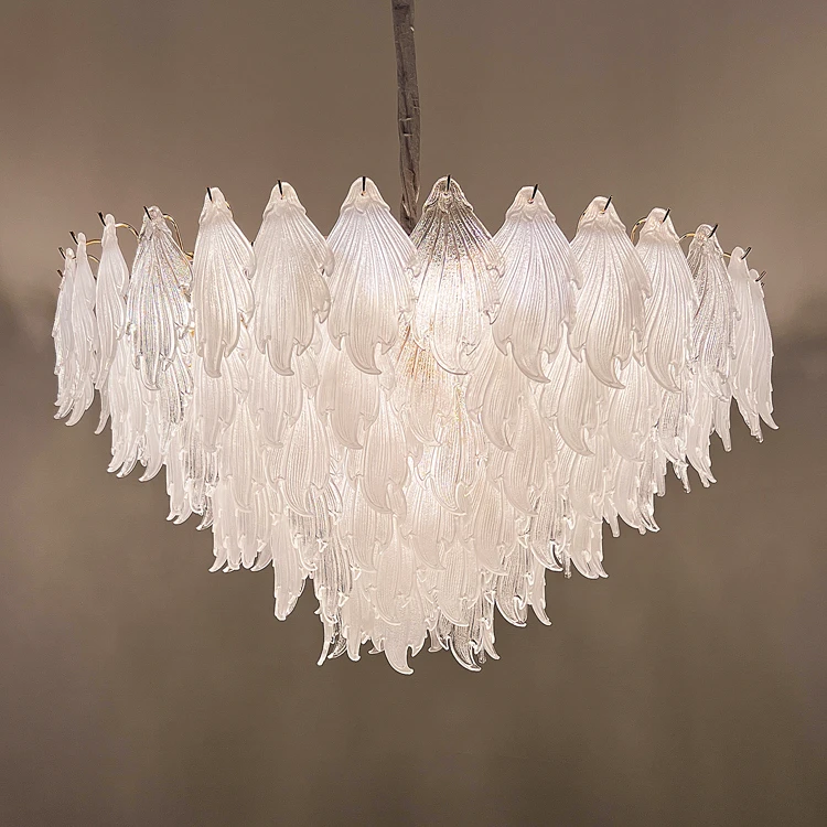 客厅吊灯轻奢风复古卧室灯法式奶油风创意树叶大气大厅中山灯具