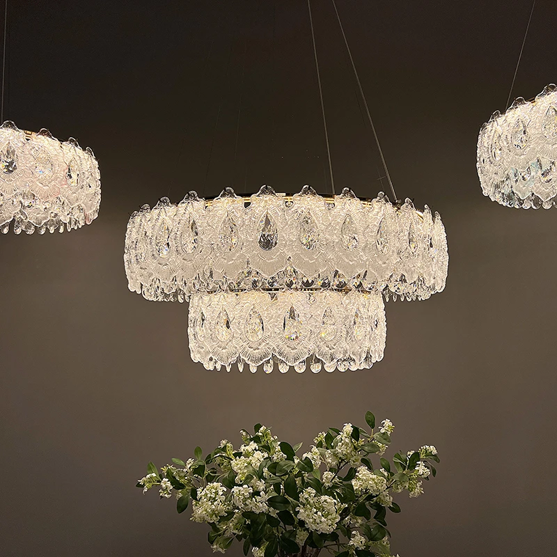 新款家用豪华温馨浪漫客厅卧室家用现代轻奢唯美水晶吊灯家具