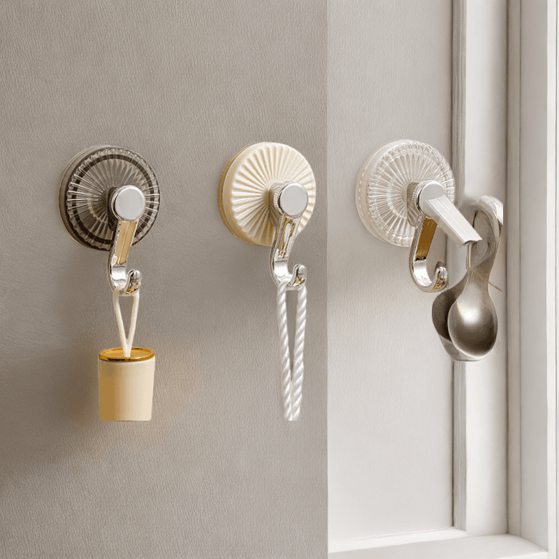 家用轻奢吸盘挂钩可重复用免打孔强力承重厨房浴室毛巾粘钩创意