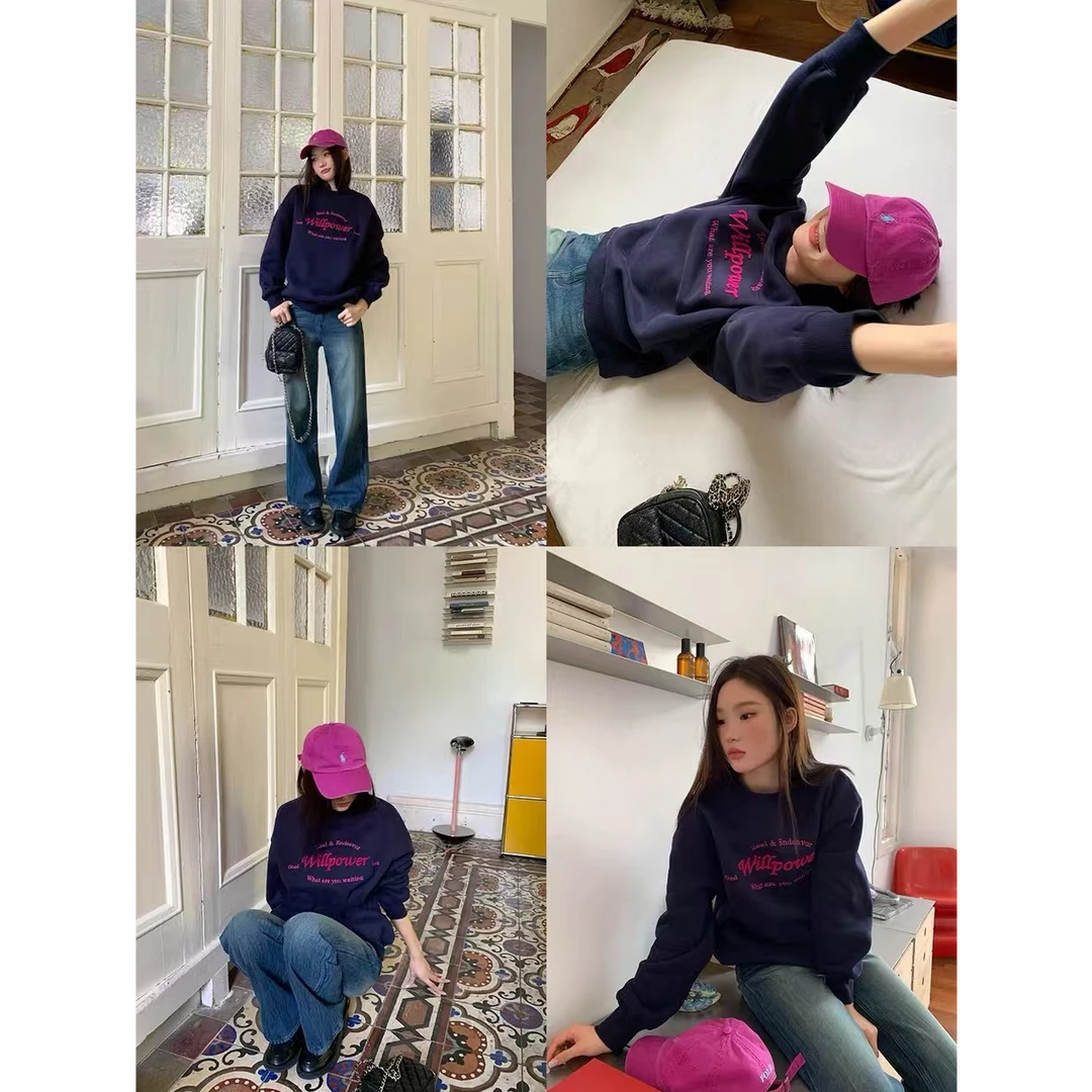 【你好卡农-蕾子】圣米克斯！美式复古牙刷绣圆领卫衣KV24Z5135D