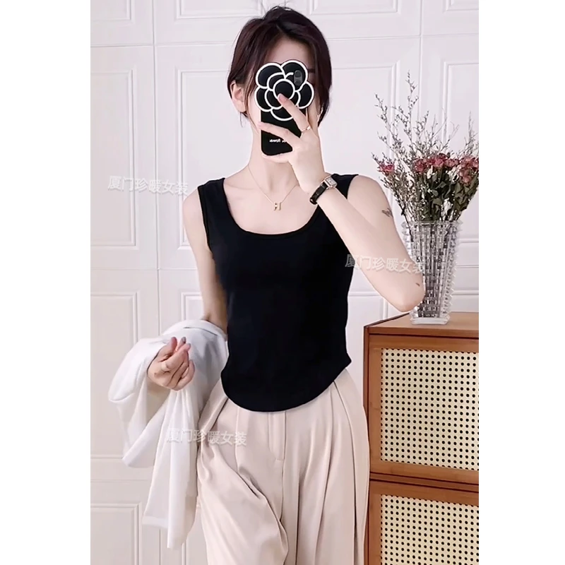 2025新款升级百搭U型下摆无袖背心女外穿性感内搭显瘦工字背心女