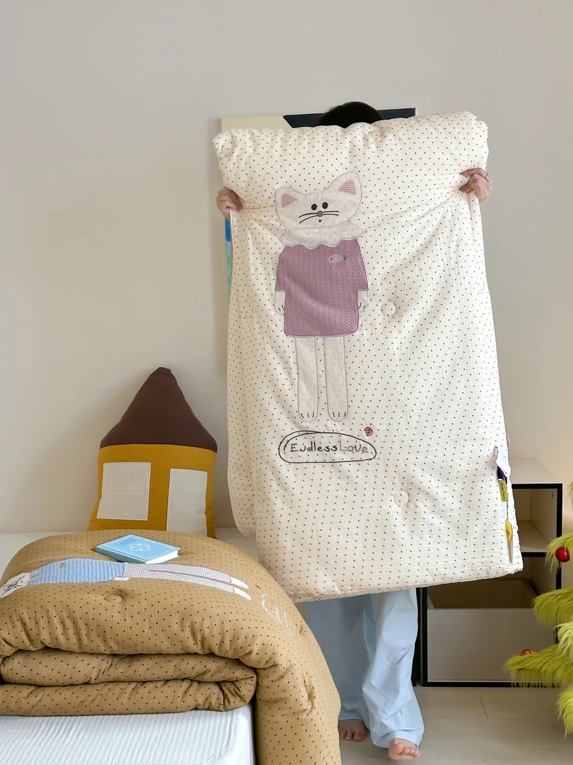 【XFHZ】哇塞猫线下高端母婴品牌一体被系列百百棉贴布绣春秋秋冬被