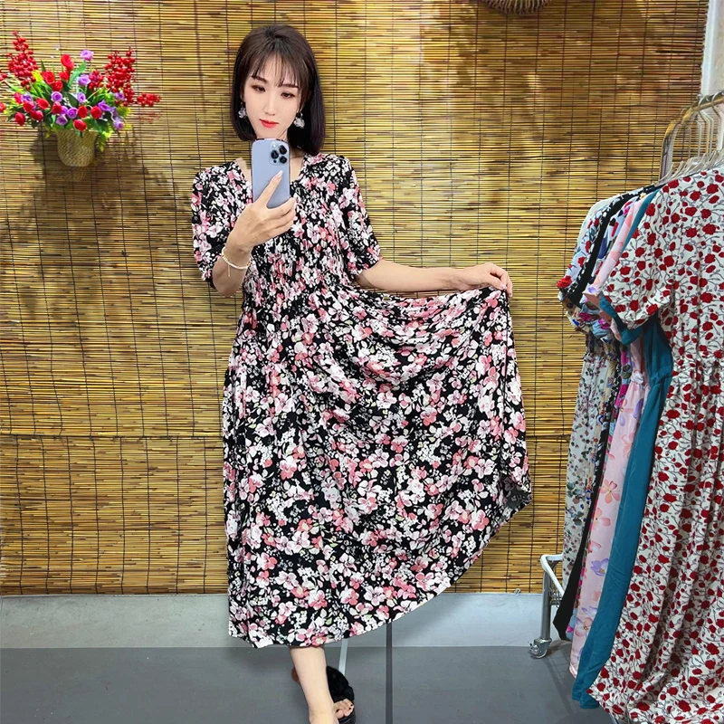 人棉连衣裙女春秋夏季薄款睡衣家居裙高级感甜美学生短袖睡裙