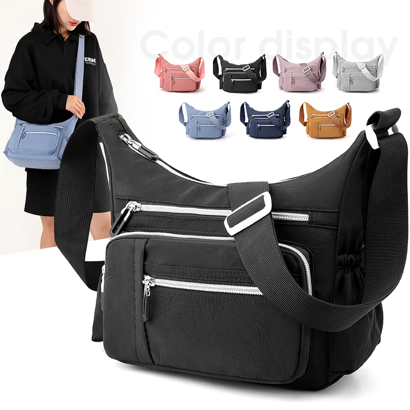 新款时尚单肩包百搭大容量斜挎包户外休闲包防水日常背包多功能包