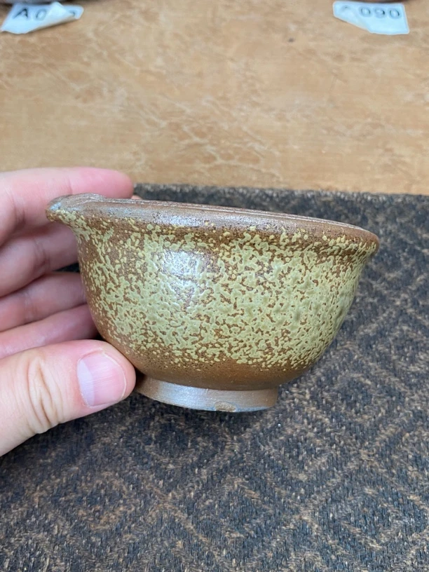 瑕疵福利！备前烧公道杯，汤冷。金重陶弘。