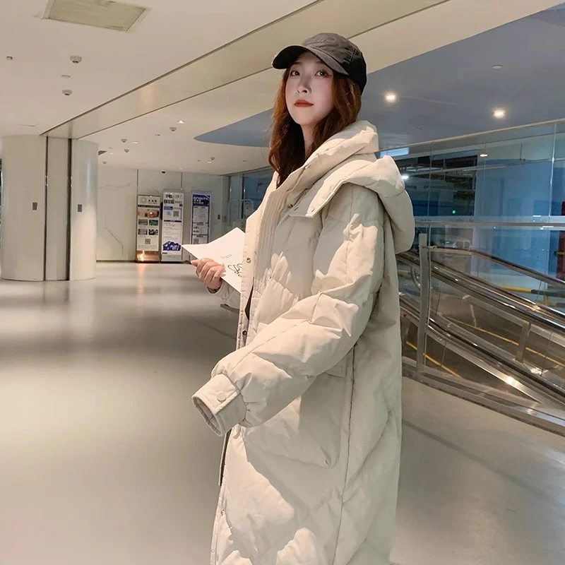 2024冬季新款韩版棉衣女中长款过膝宽松加厚棉袄保暖面包棉服外套