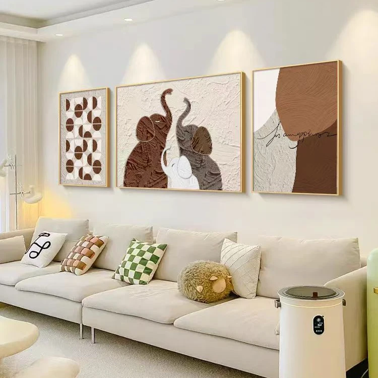 吉象富贵 简约现代 三联沙发三联小清新挂画沙发简美质感