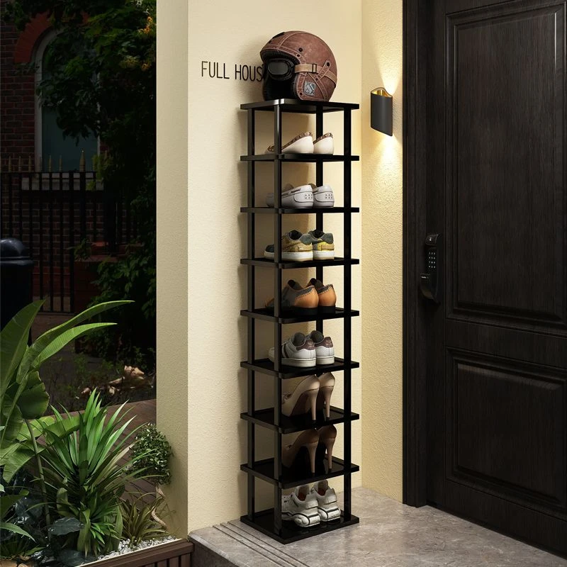 门口楼梯鞋架子窄高鞋柜鞋架家用宿舍小型置物架室外过道电梯口