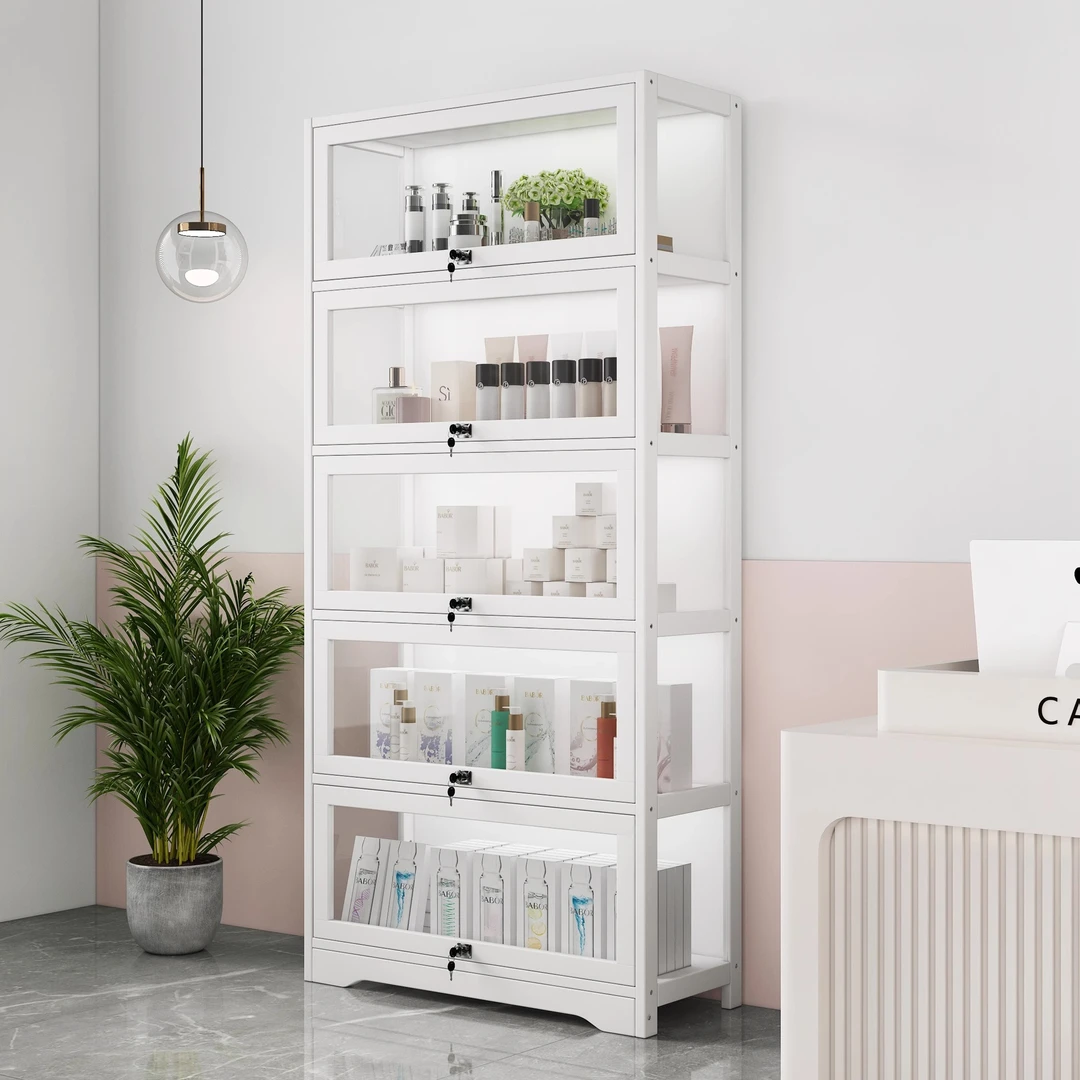 展示柜透明玻璃化妆品样品专用柜美容院产品商用收纳烟酒陈列柜